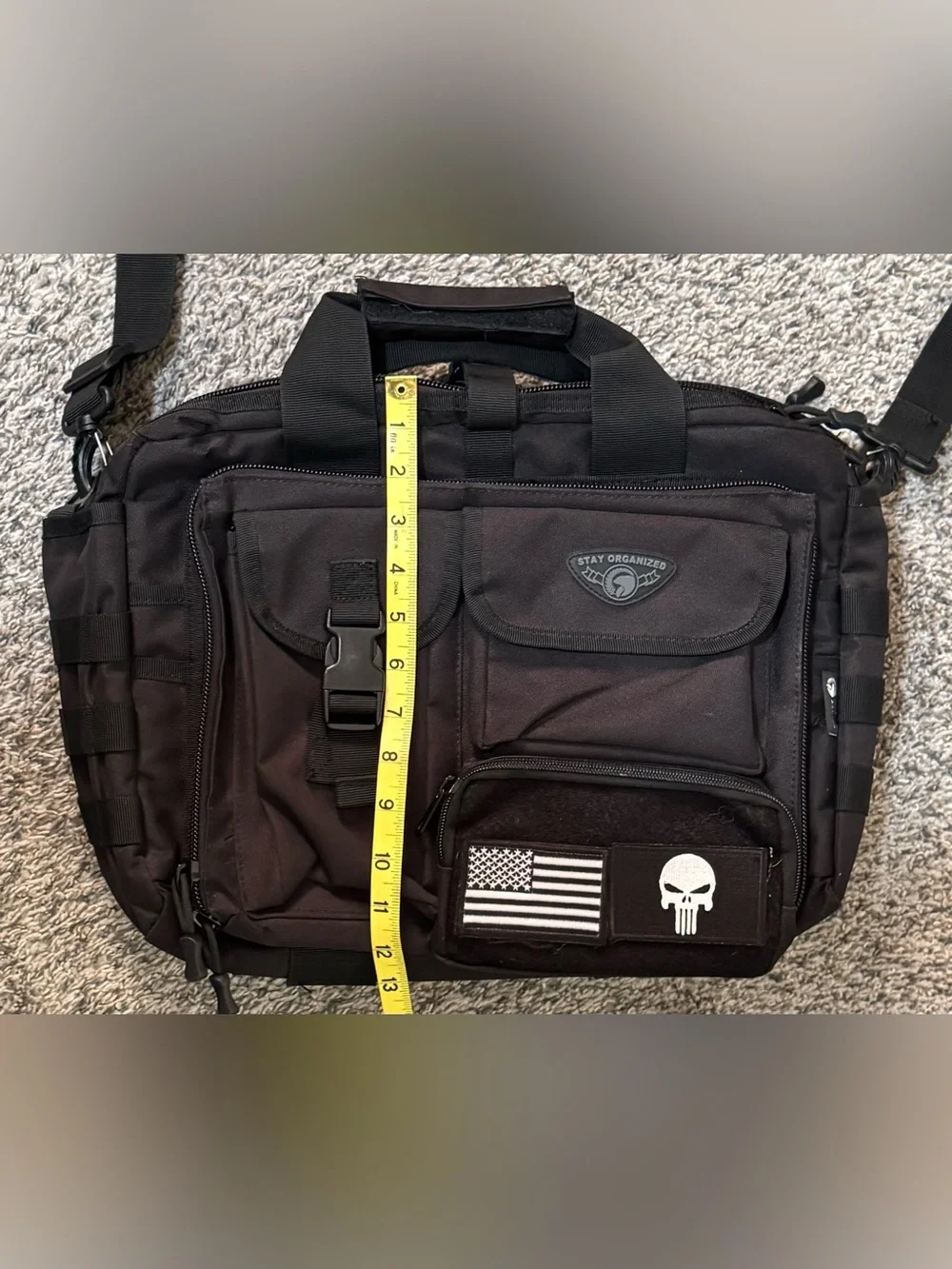 Men’s Black Tactical Military Messenger LapTop Briefcase Work Everyday Bag